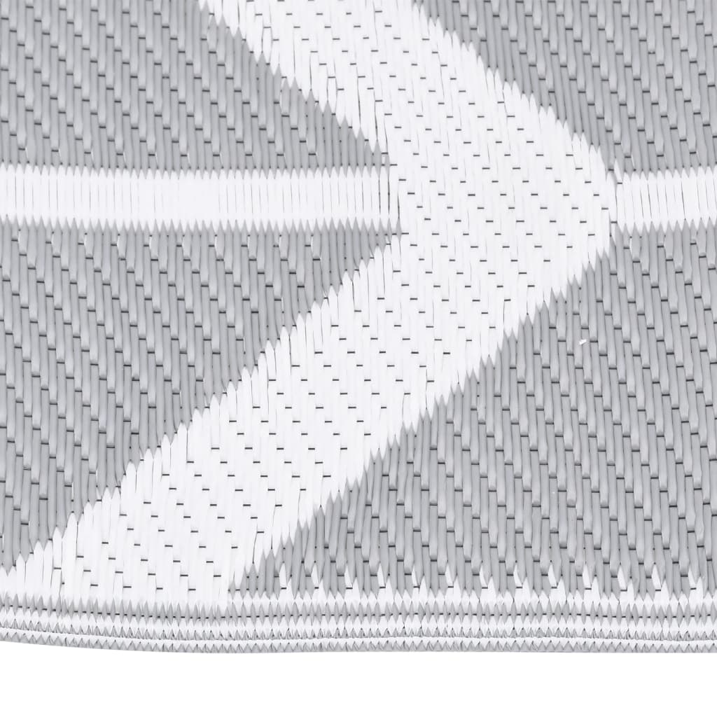 Vidaxl à l'extérieur du tapis 190x290 cm Gray en polypropène