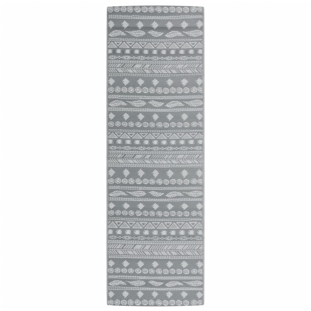 Vidaxl Extérieur Rug 80x250 cm Gray en polypropène