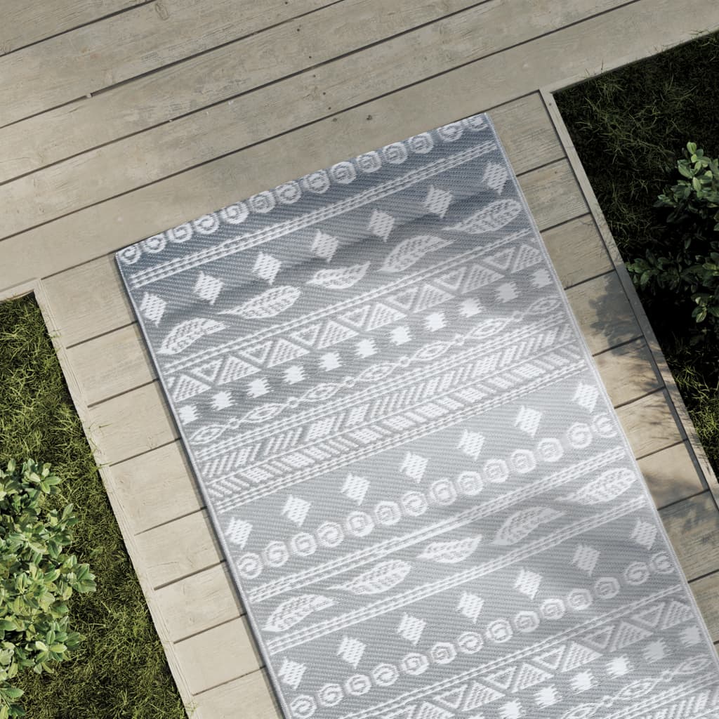Vidaxl Extérieur Rug 80x250 cm Gray en polypropène