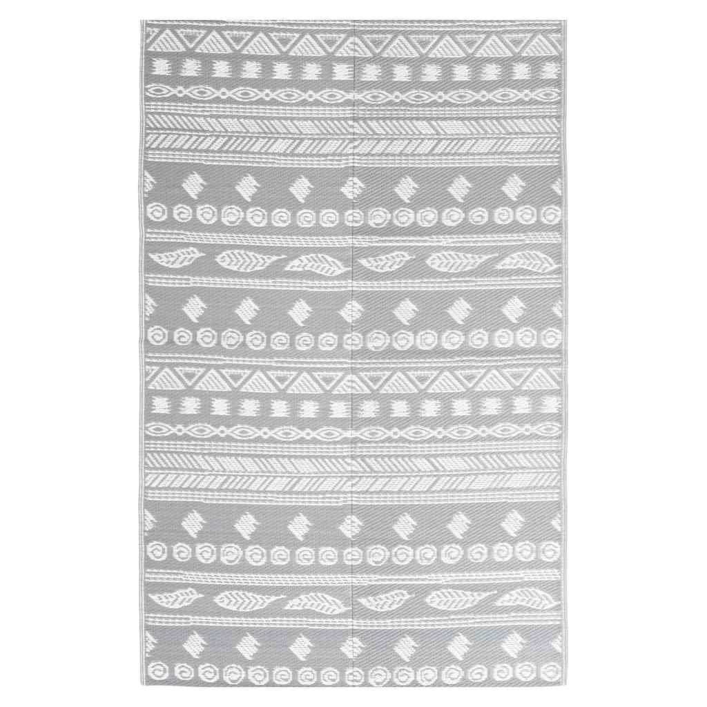 Vidaxl à l'extérieur du tapis 140x200 cm Gray en polypropène