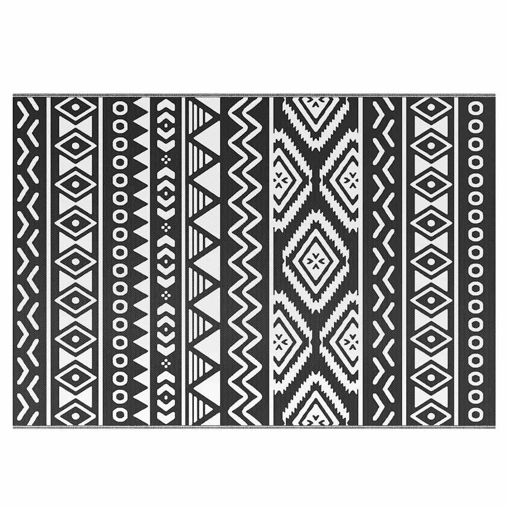 Vidaxl à l'extérieur du tapis 160x230 cm en polypropène noir