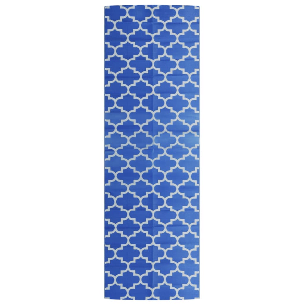 Vidaxl Extérieur Rug 80x250 cm Bleu polypropène