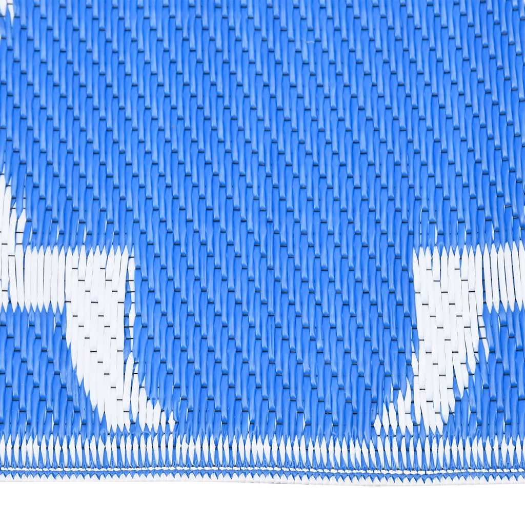 Vidaxl à l'extérieur du tapis 160x230 cm Bleu polypropène