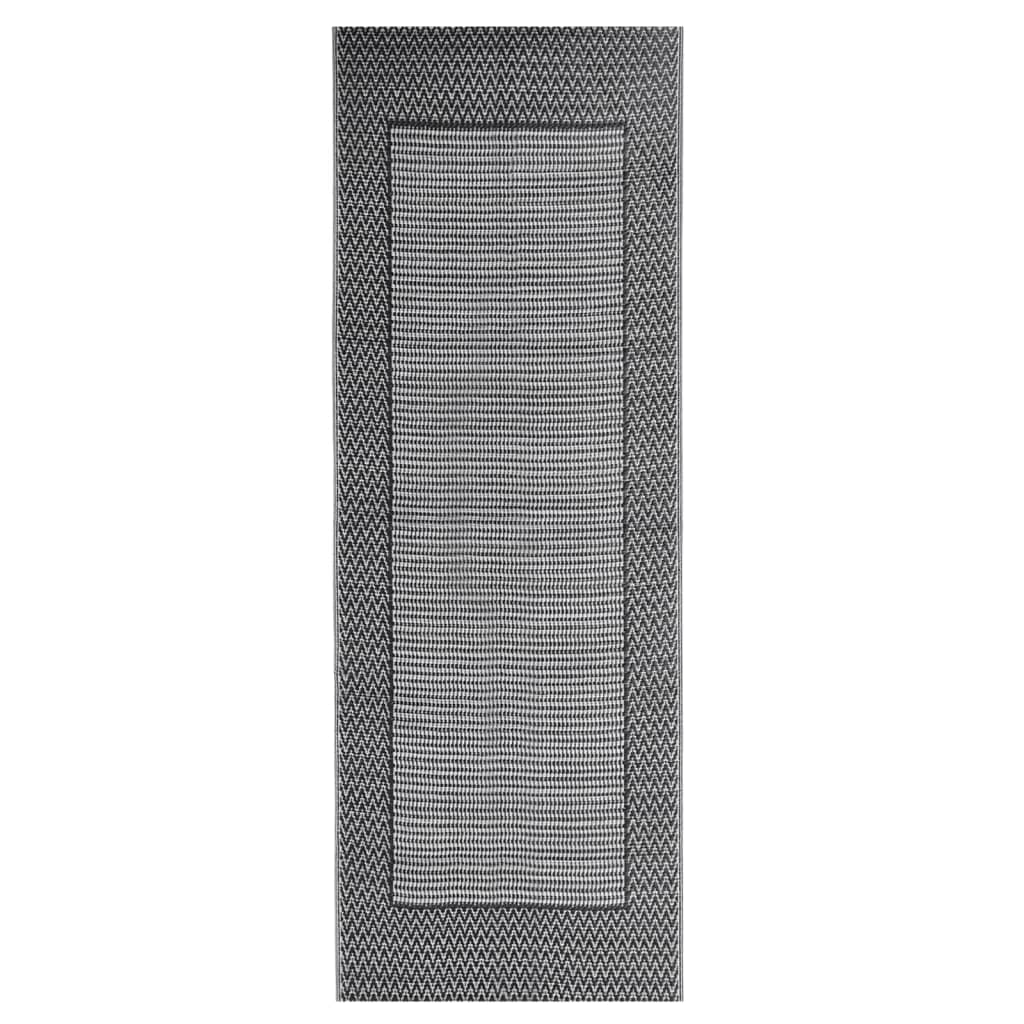 Vidaxl Extérieur Rug 80x150 cm Polypropène noir