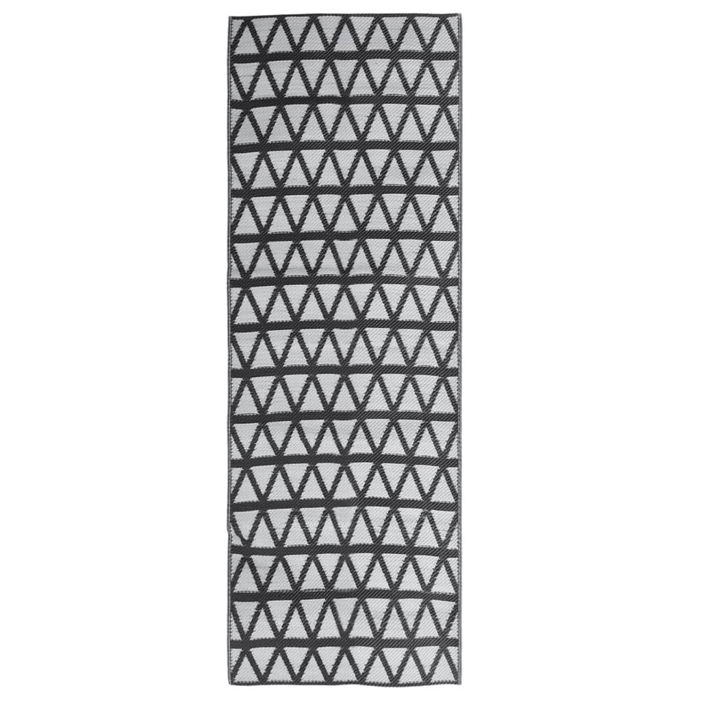 Vidaxl Extérieur Rug 80x250 cm Polypropène noir