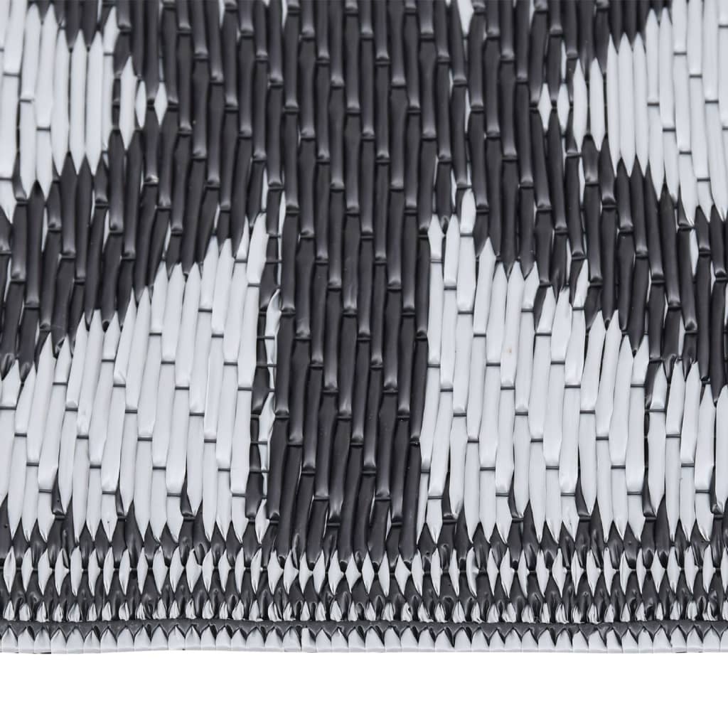 Vidaxl Extérieur Rug 80x250 cm Polypropène noir