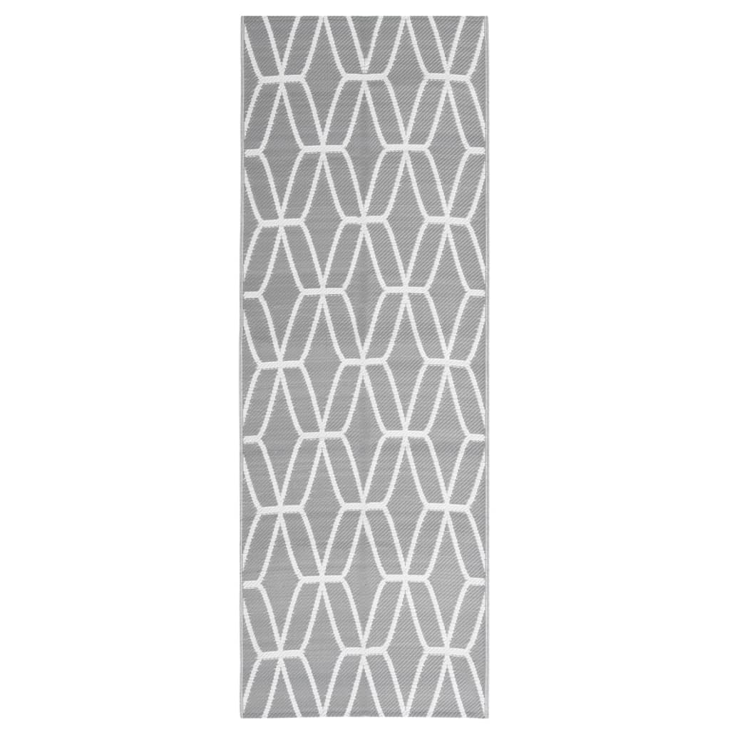 Vidaxl Extérieur Rug 80x250 cm Gray en polypropène