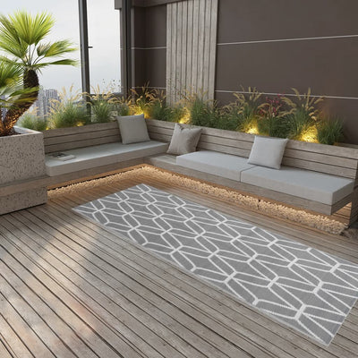 Vidaxl Extérieur Rug 80x250 cm Gray en polypropène