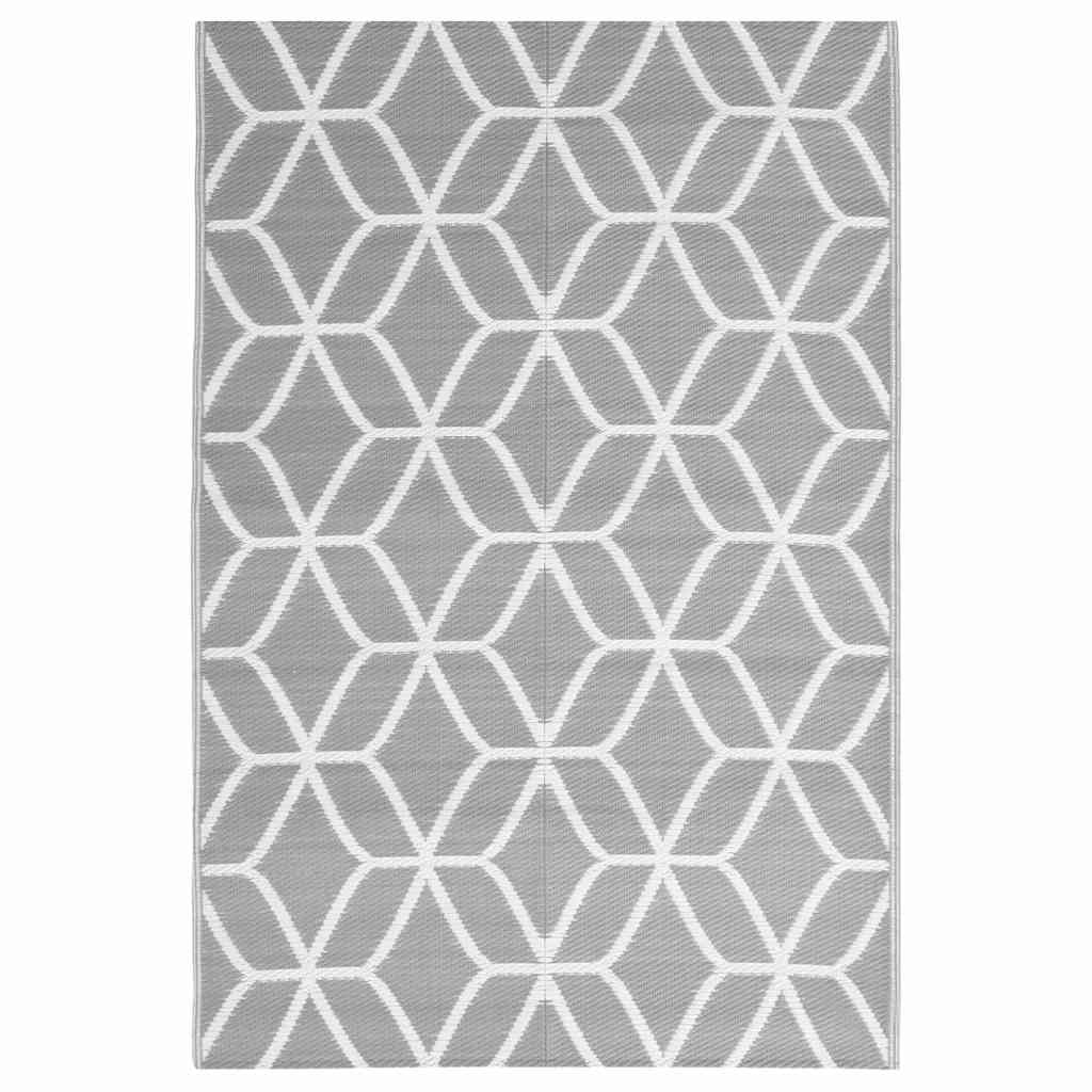 Vidaxl à l'extérieur du tapis 140x200 cm Gray en polypropène