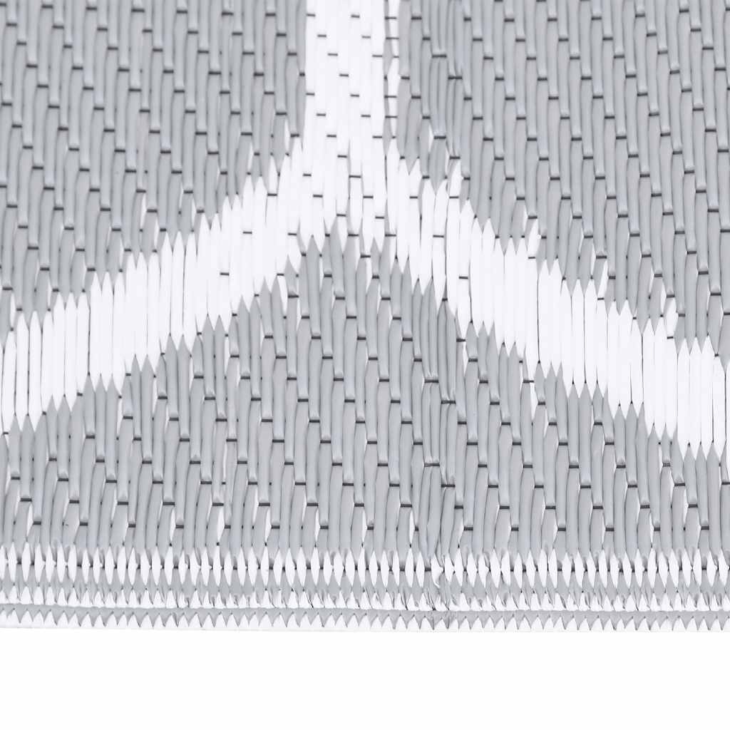 Vidaxl à l'extérieur du tapis 140x200 cm Gray en polypropène