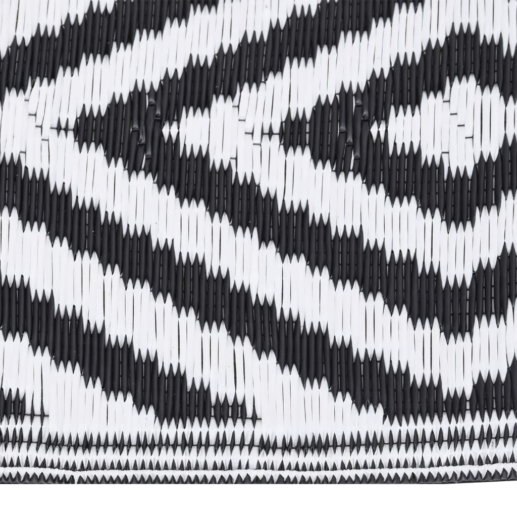 Vidaxl Extérieur Rug 80x250 cm Polypropène noir