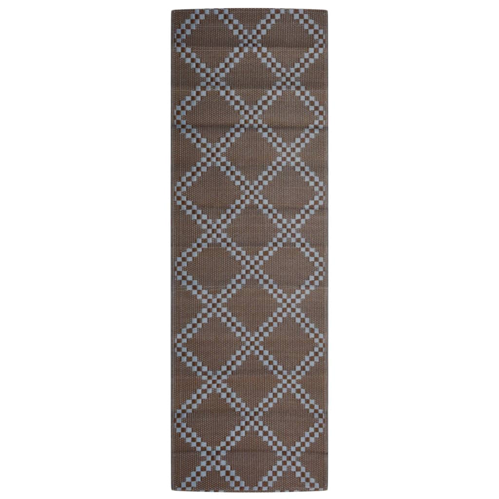 Vidaxl Extérieur Rug 80x250 cm Brown en polypropène