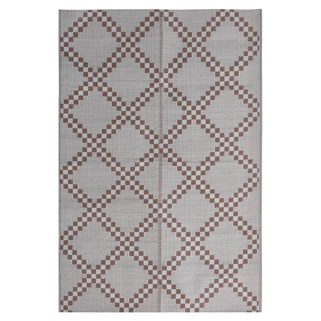 Vidaxl à l'extérieur du tapis 140x200 cm en polypropène brun