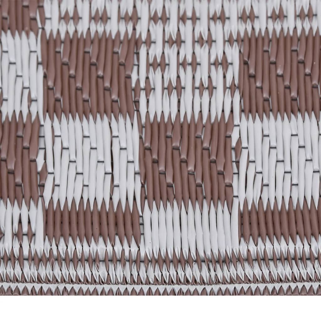 Vidaxl à l'extérieur du tapis 140x200 cm en polypropène brun