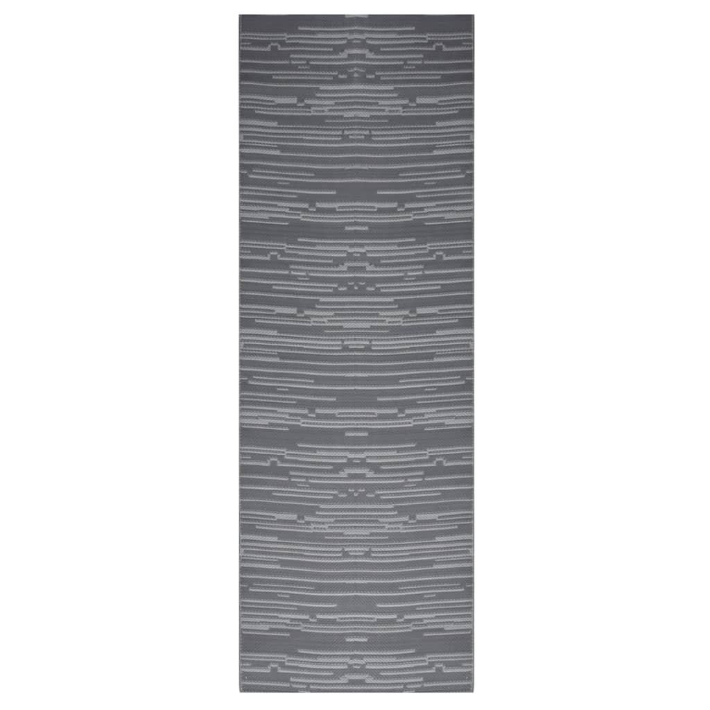 Vidaxl Extérieur Rug 80x250 cm Anthracite en polypropène -colore