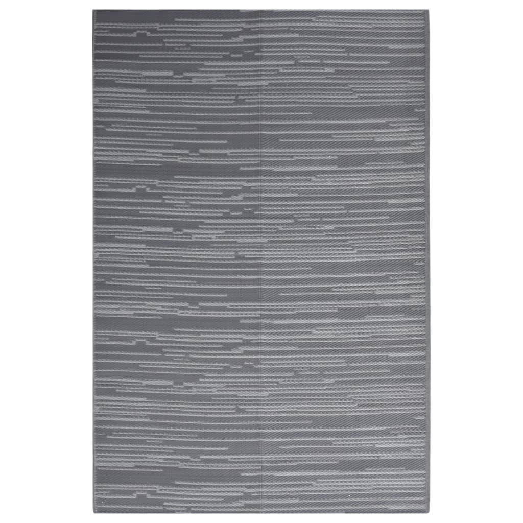 Vidaxl Extérieur Rug 140x200 cm Anthracite en polypropène -colore