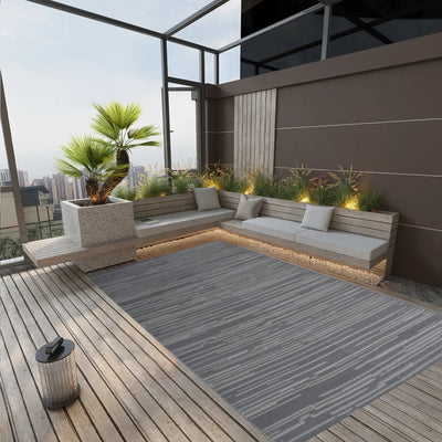 Vidaxl Extérieur Rug 140x200 cm Anthracite en polypropène -colore