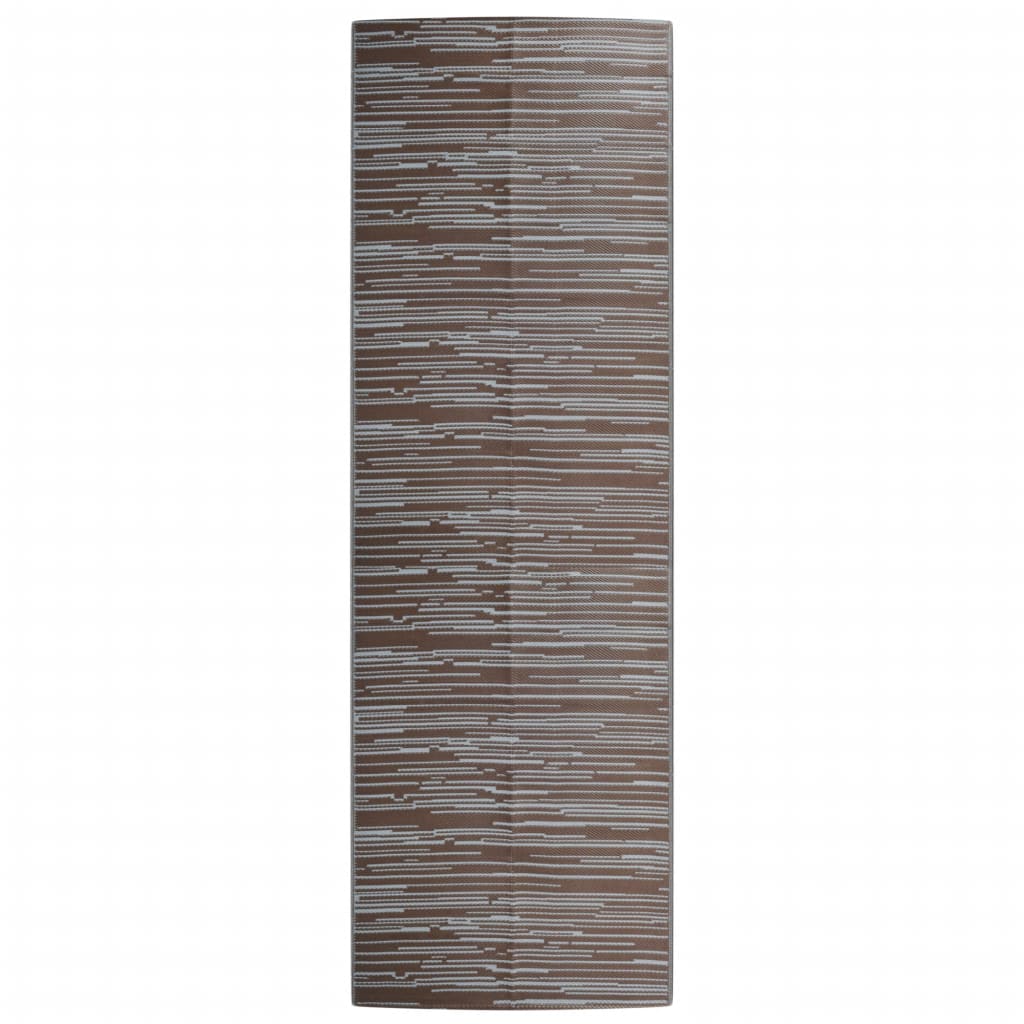 Vidaxl Extérieur Rug 80x250 cm Brown en polypropène