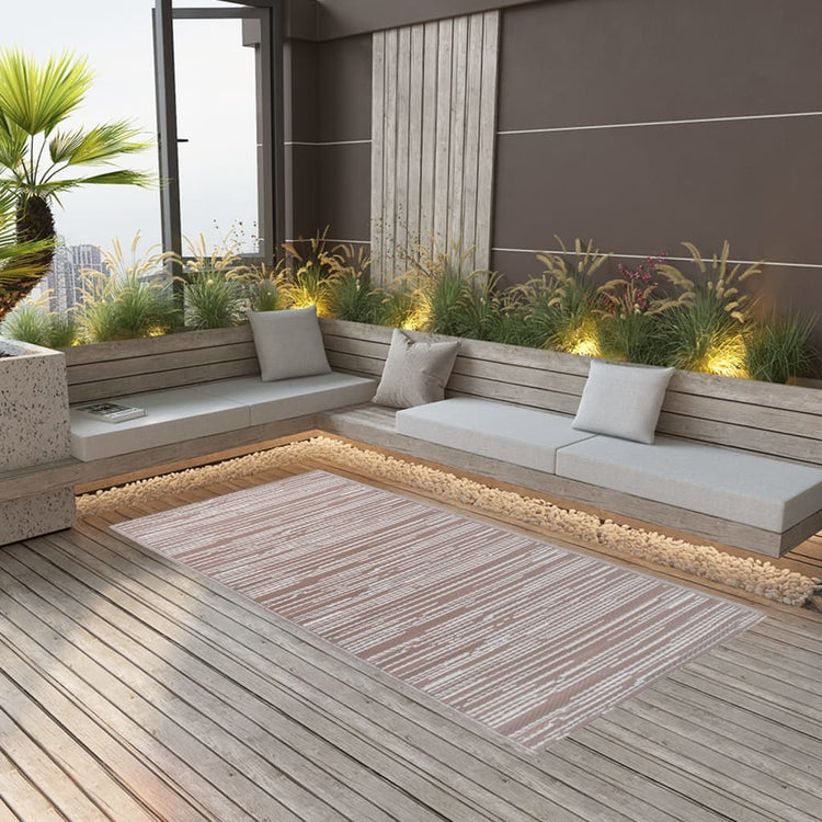 Vidaxl à l'extérieur du tapis 140x200 cm en polypropène taupe