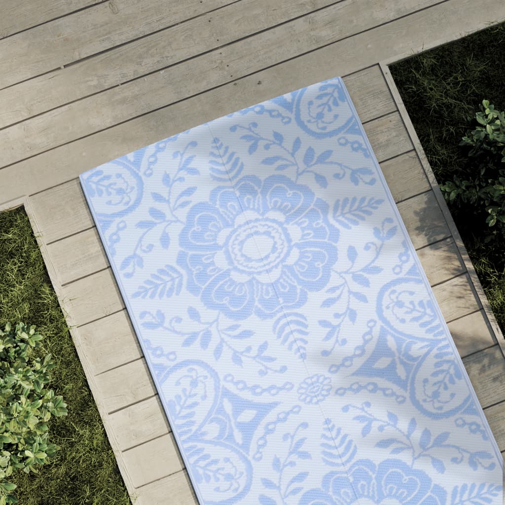 Vidaxl Extérieur Rug 80x250 cm Bébé en polypropène bleu