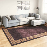 Vidaxl tapis lavable antidérapant 190x300 cm noir et or de couleur - afbeelding 1