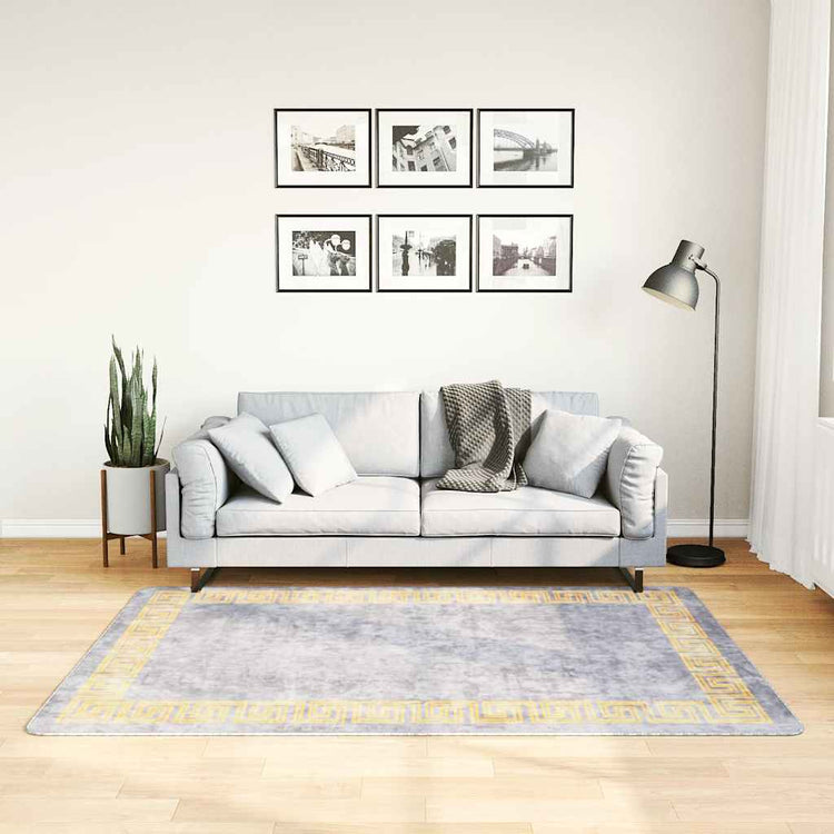 Tapis Vidaxl Wasable Anti-Slip 120x180 cm Gray