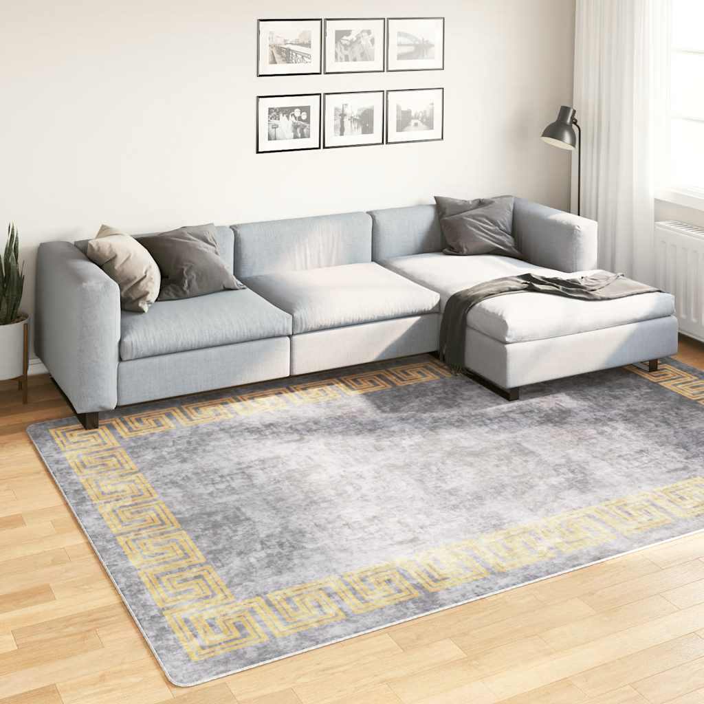 Tapis vidaxl Anti-slip lavable 190x300 cm Gray