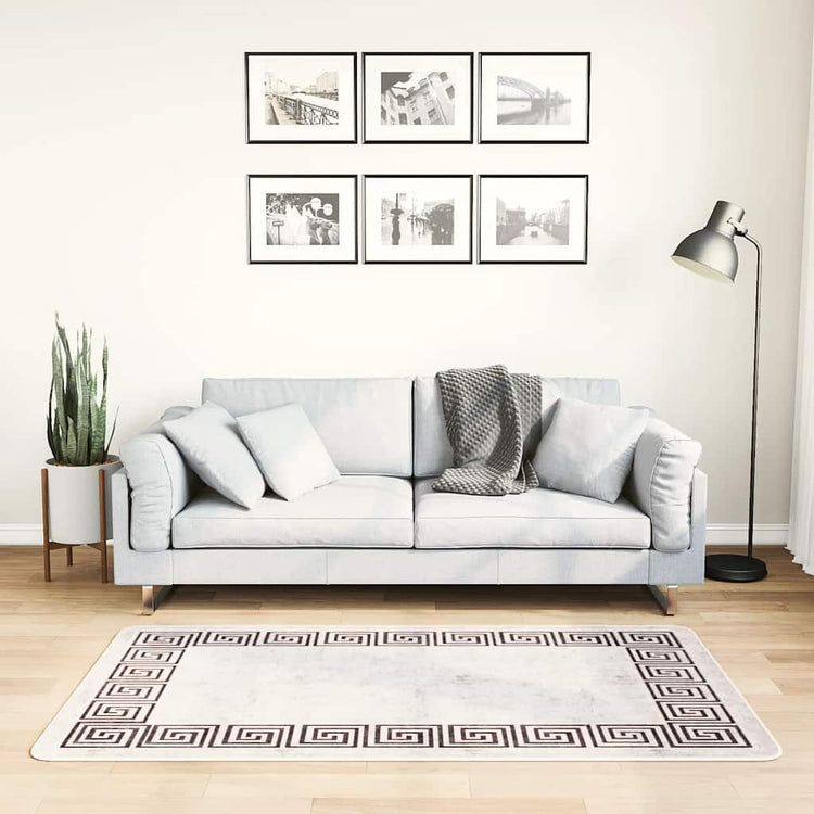 Tapis vidaxl Anti-slip 80x150 cm beige clair