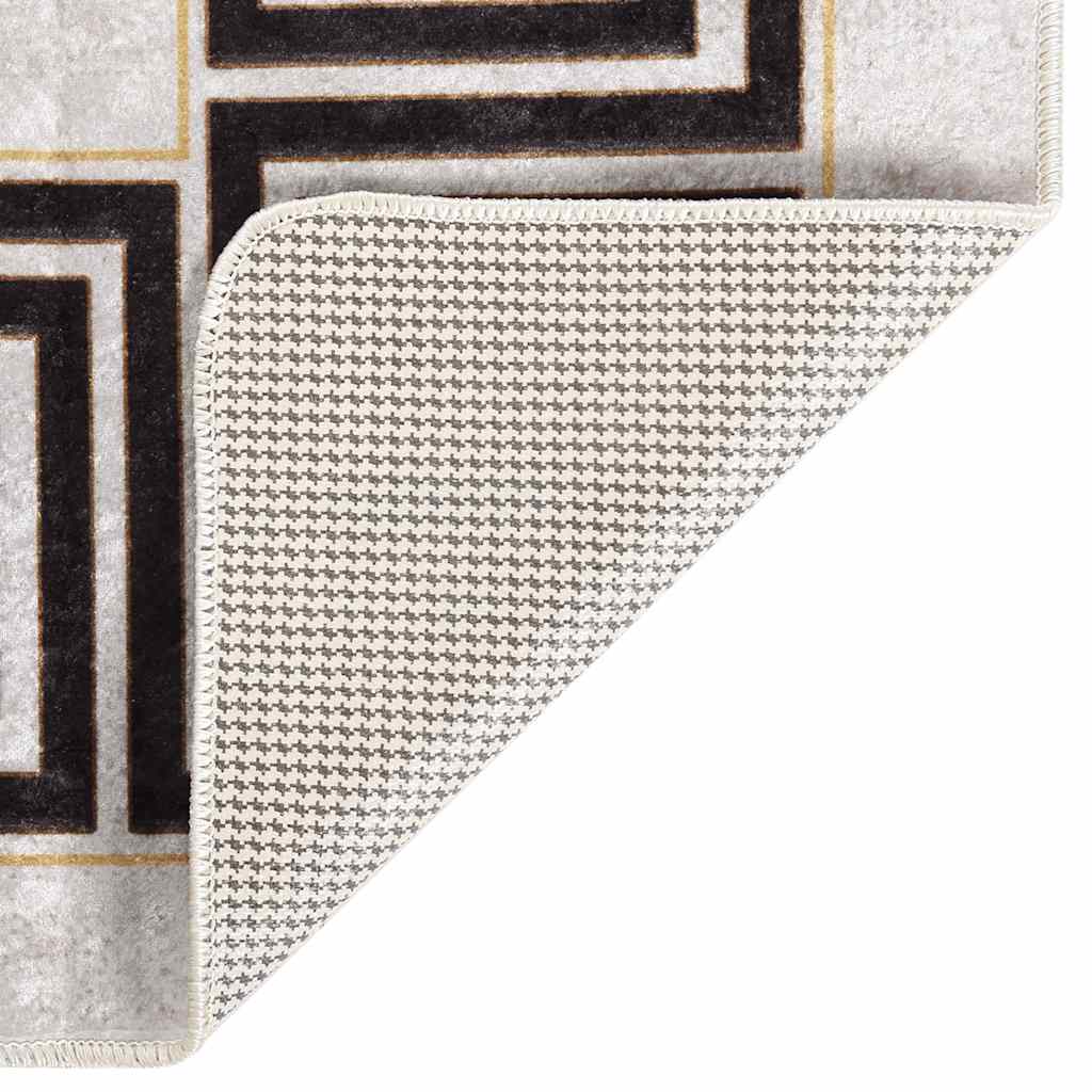Tapis vidaxl Anti-slip lavable 120x180 cm beige clair