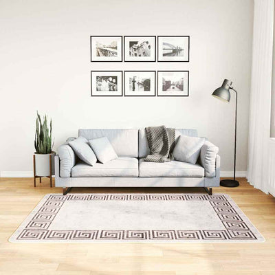 Tapis vidaxl Anti-slip lavable 120x180 cm beige clair