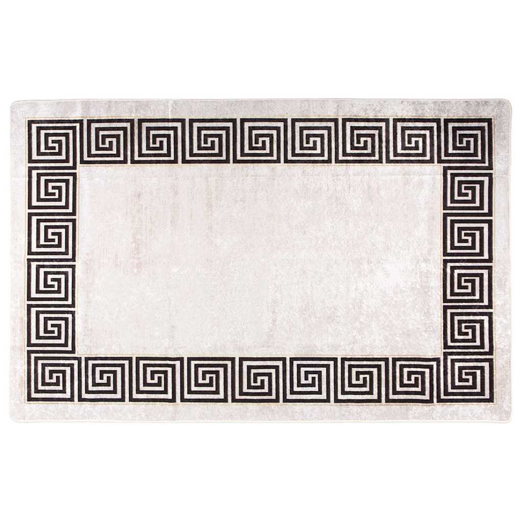 Tapis vidaxl Anti-slip lavable 160x230 cm beige clair