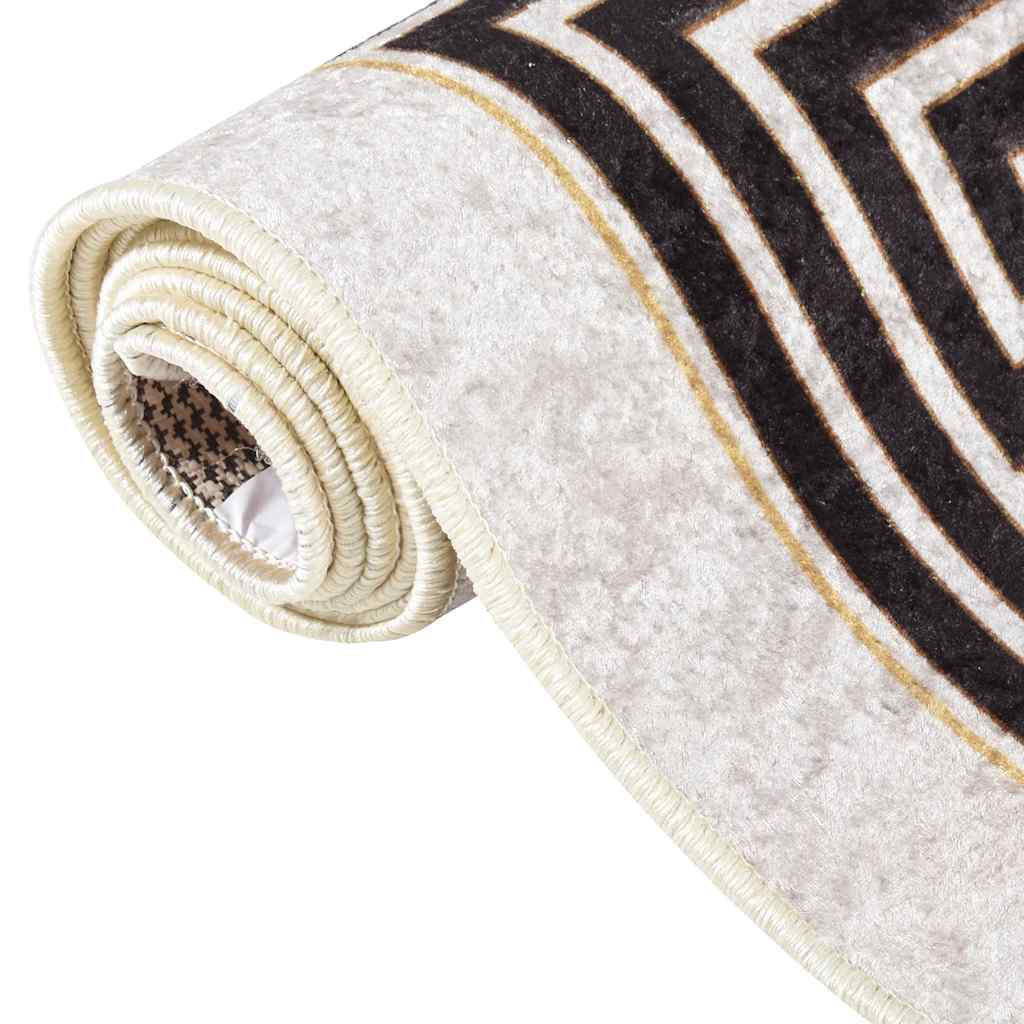Tapis vidaxl Anti-slip lavable 160x230 cm beige clair