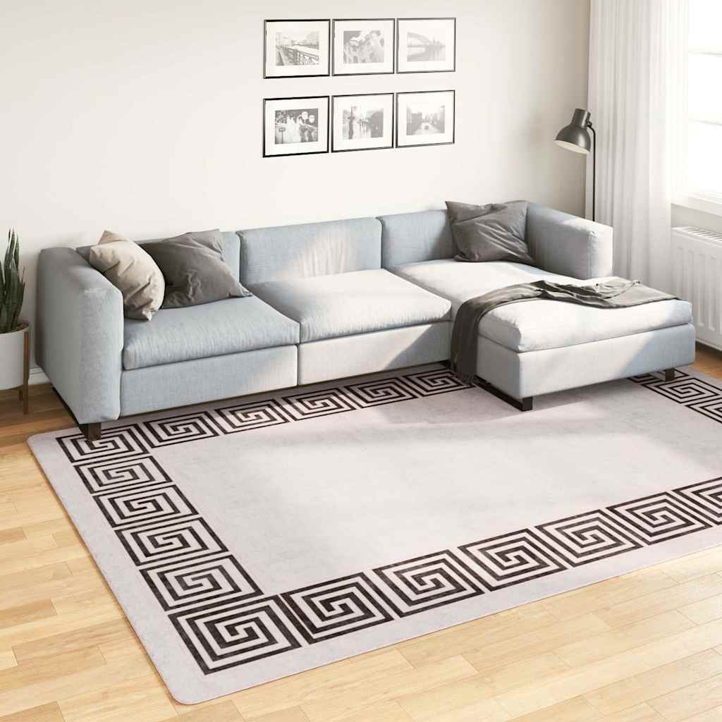 Tapis vidaxl Anti-slip lavable 190x300 cm beige clair