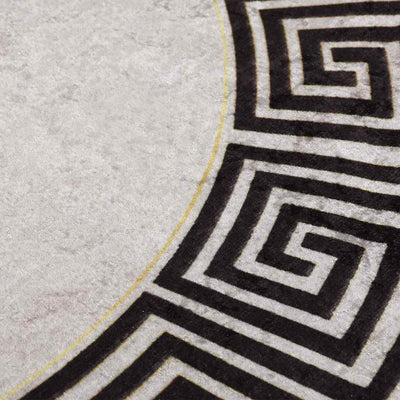Tapis vidaxl Anti-slip lavable Ø120 cm beige léger