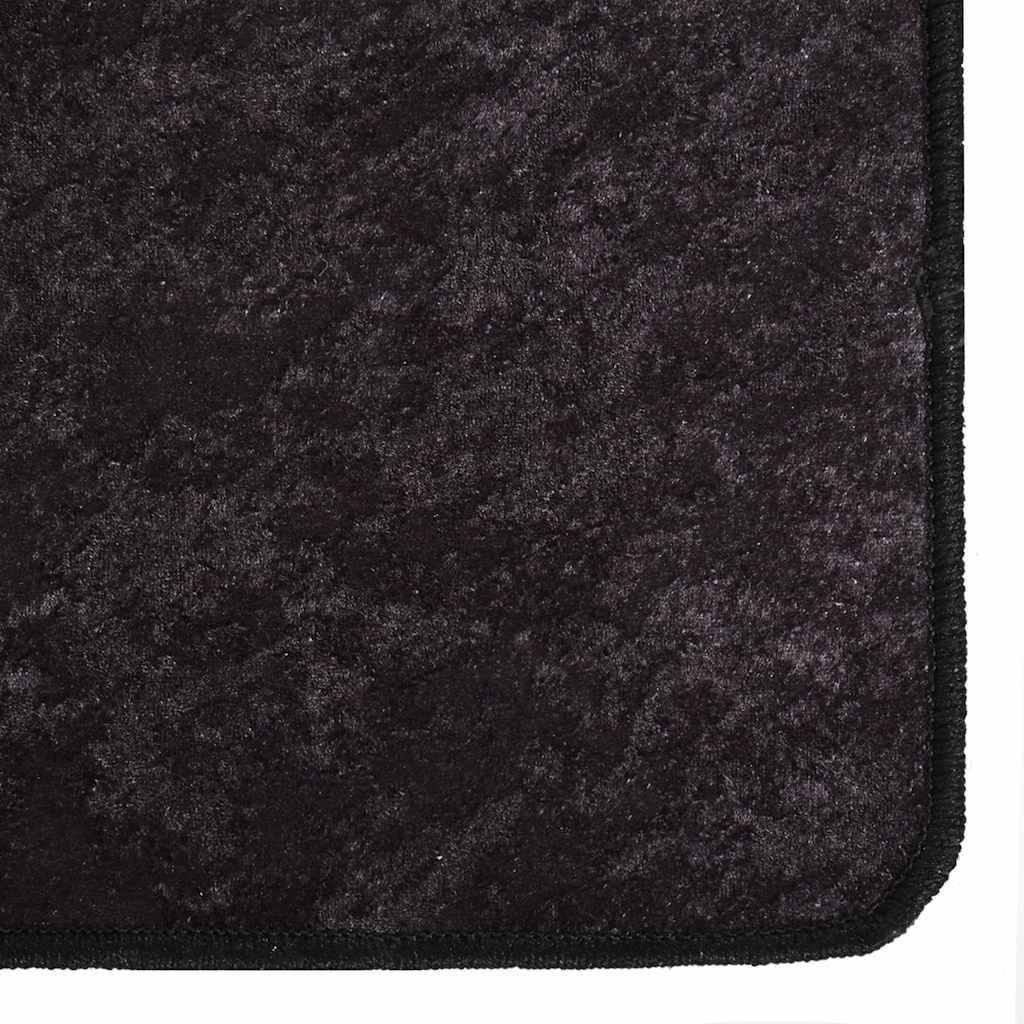 Tapis Vidaxl Wasable Anti-Slip 80x150 cm Colaire à l'anthracite