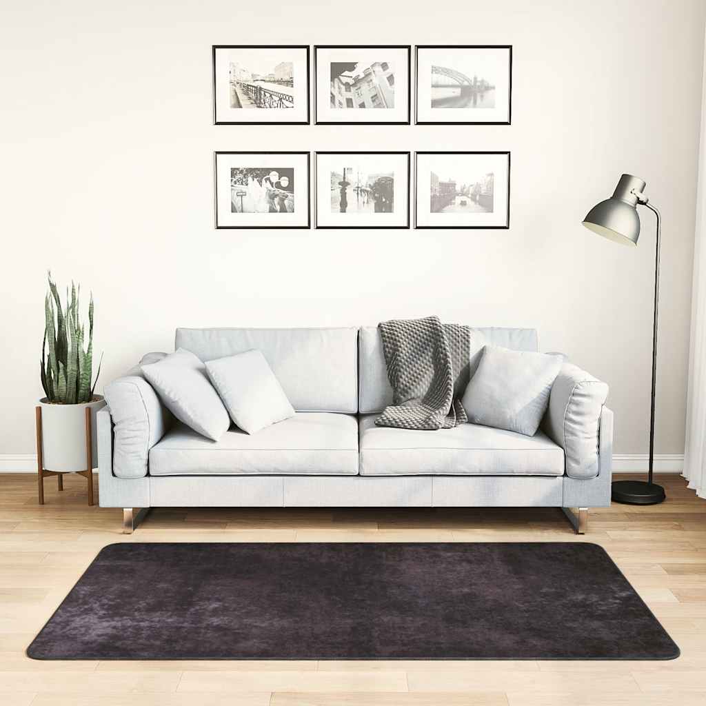 Tapis Vidaxl Wasable Anti-Slip 80x150 cm Colaire à l'anthracite