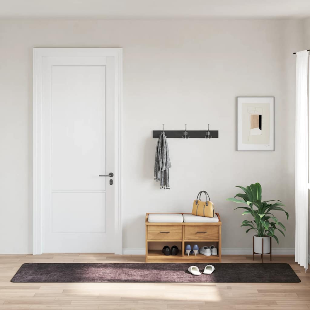 Vidaxl tapis lavable antidérapant 80x300 cm de couleur anthracite
