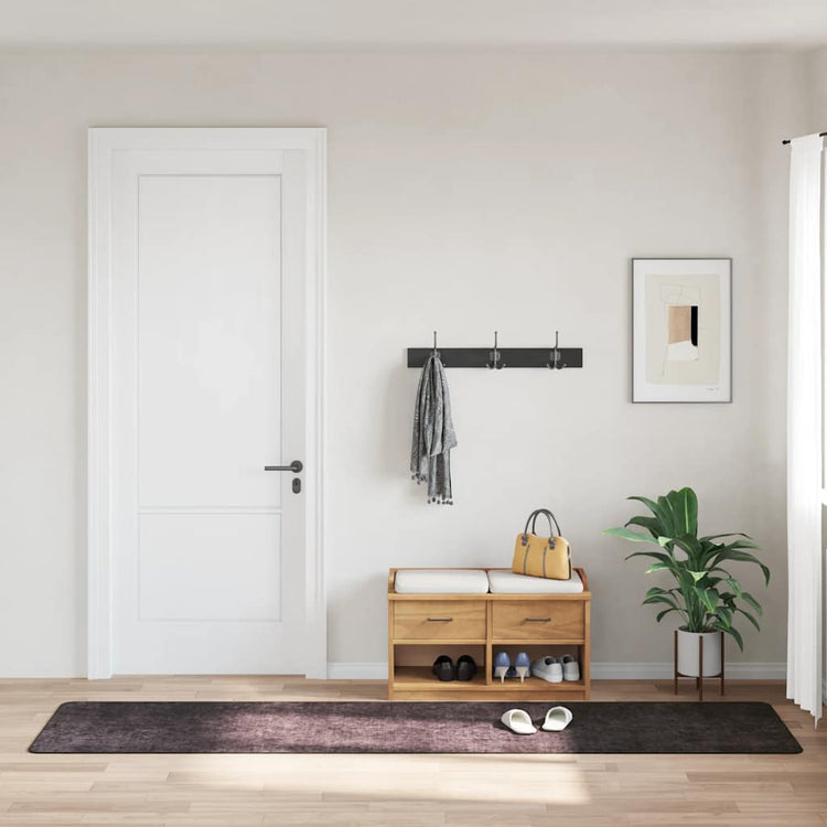 Vidaxl tapis lavable antidérapant 80x300 cm de couleur anthracite
