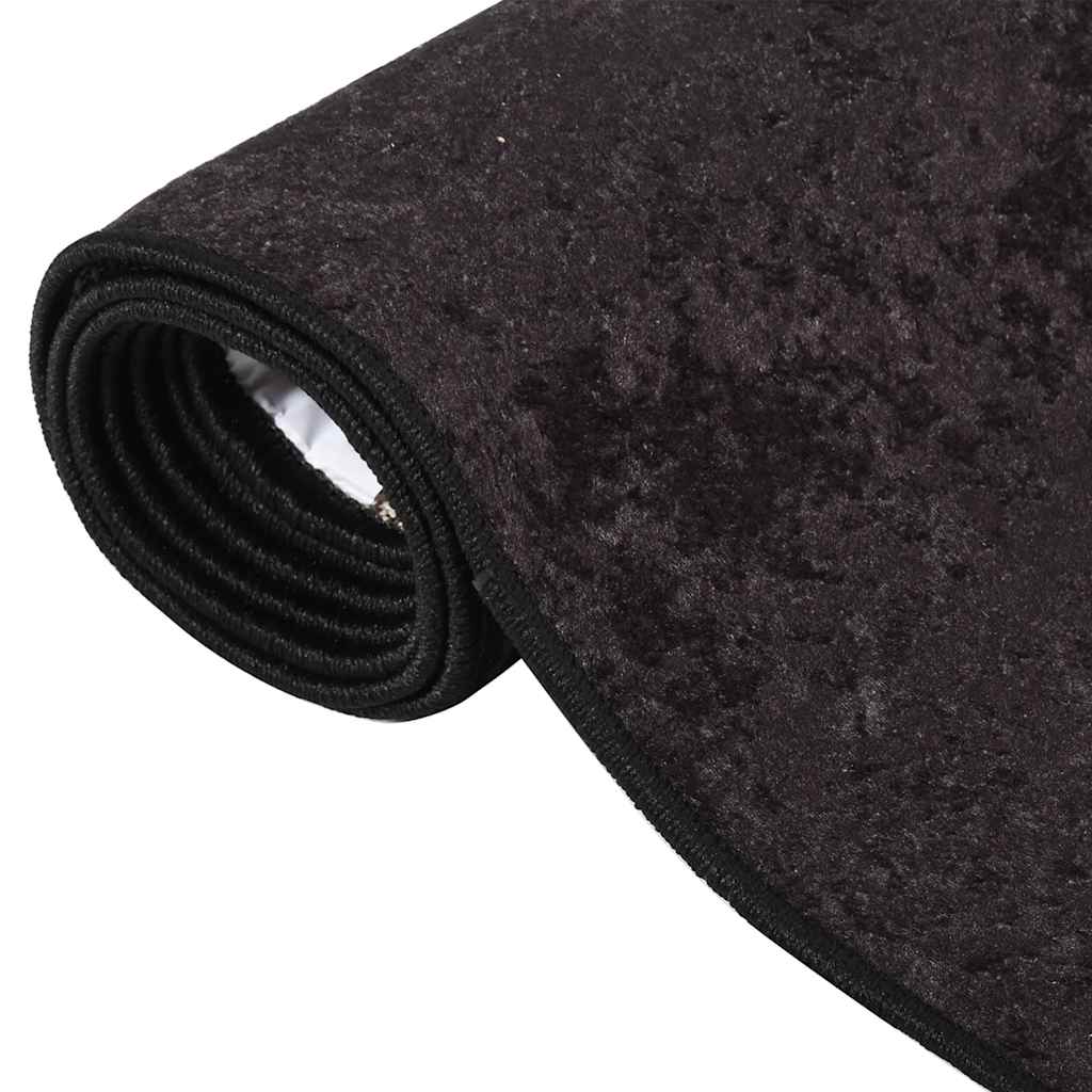 Tapis vidaxl Anti-slip lavable 190x300 cm de couleur anthracite