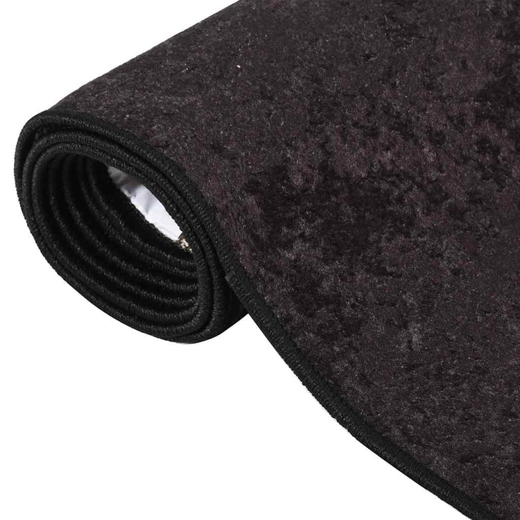 Tapis vidaxl Anti-slip lavable 190x300 cm de couleur anthracite