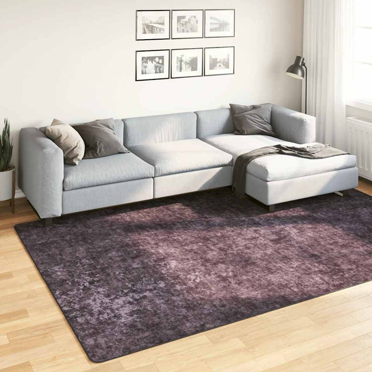 Tapis vidaxl Anti-slip lavable 190x300 cm de couleur anthracite