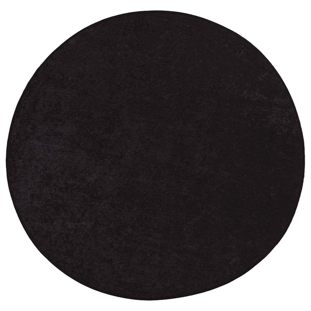 Tapis vidaxl Anti-slip lavable Ø120 cm de couleur anthracite