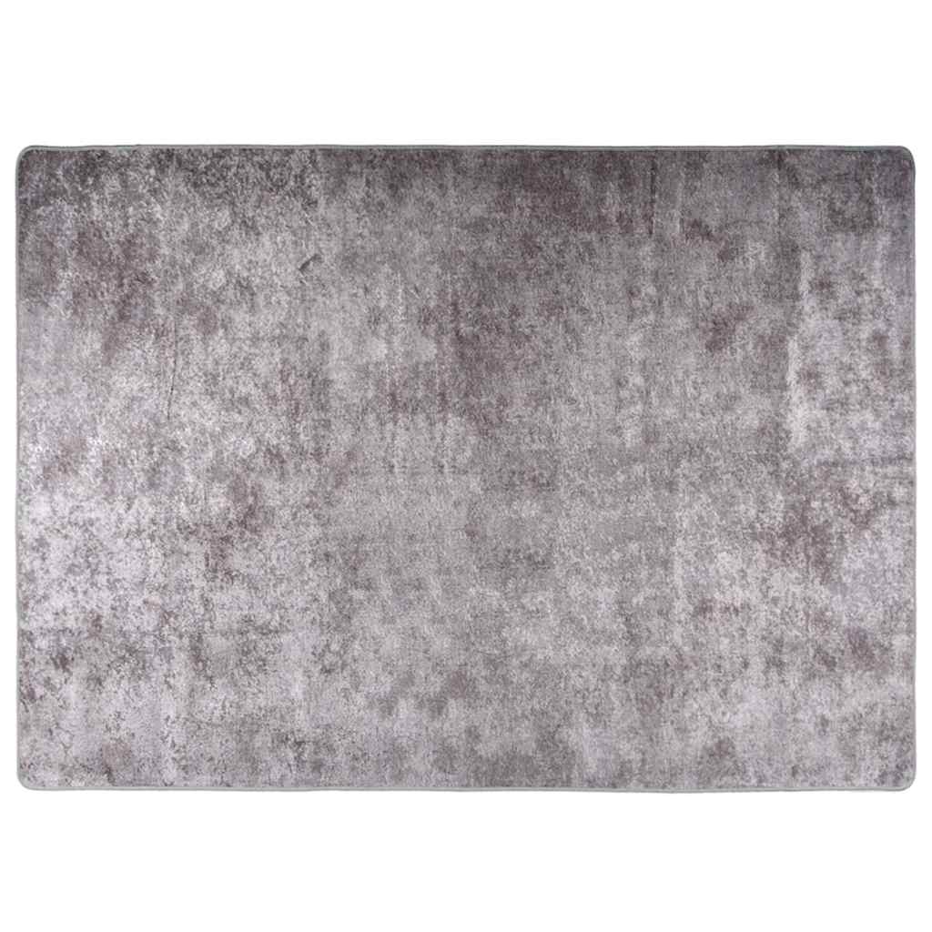 Tapis Vidaxl Wasable Anti-Slip 120x180 cm Gray