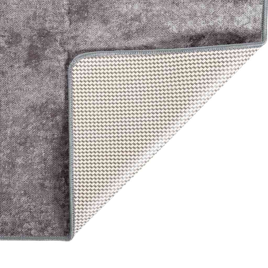 Tapis Vidaxl Wasable Anti-Slip 120x180 cm Gray