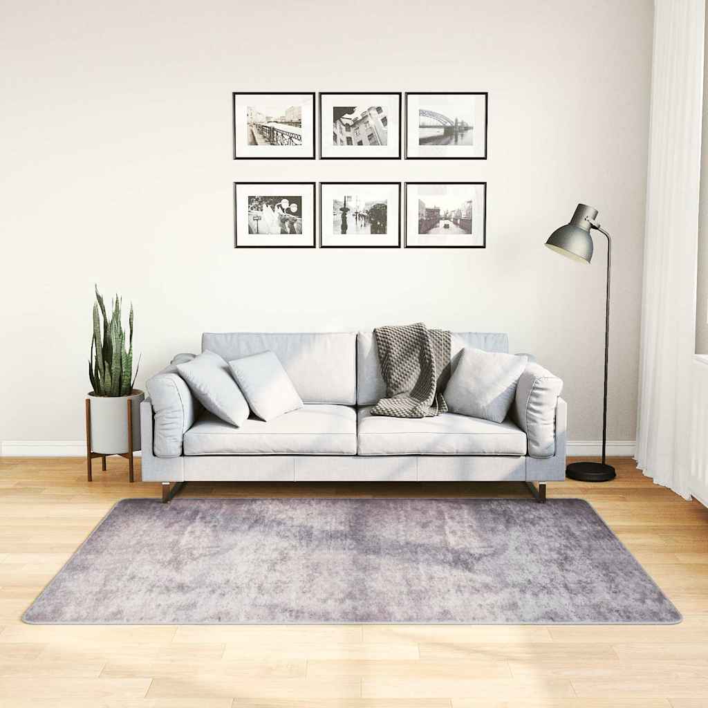 Tapis Vidaxl Wasable Anti-Slip 120x180 cm Gray