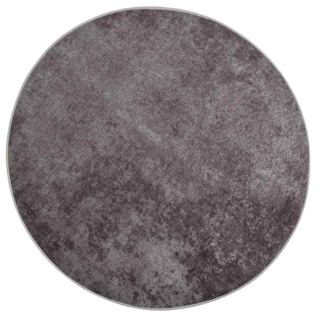 Tapis vidaxl Anti-slip lavable Ø120 cm Gray