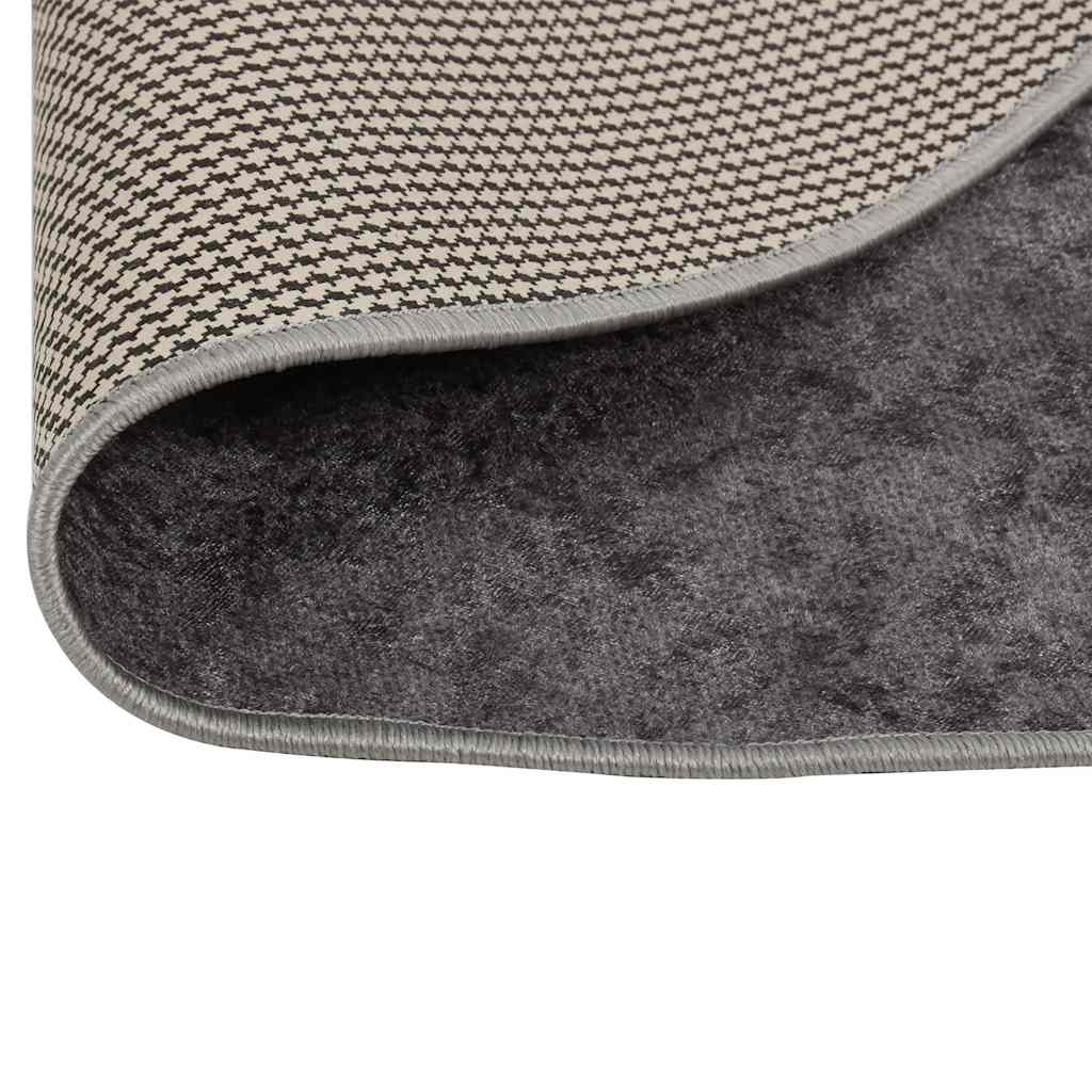 Tapis vidaxl Anti-slip lavable Ø120 cm Gray