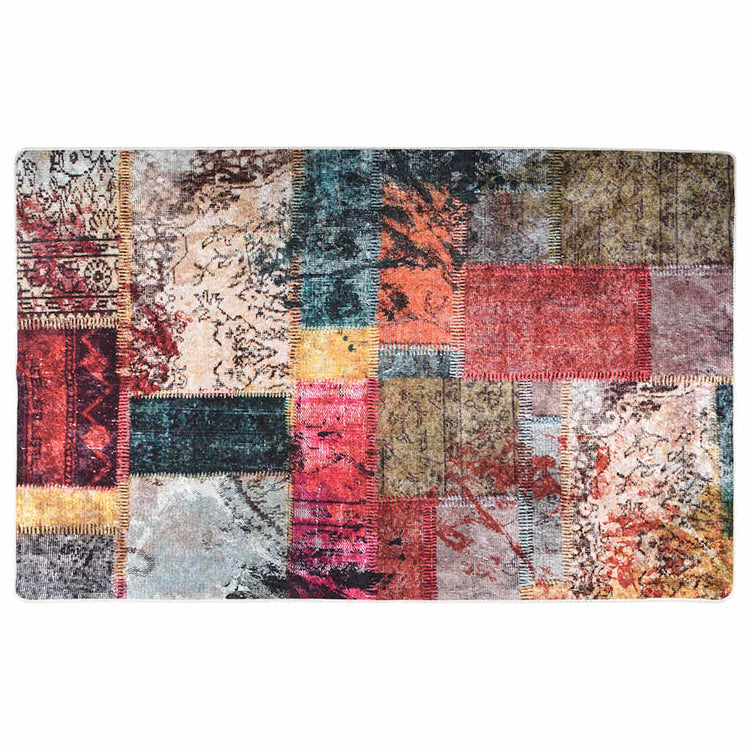 Vidaxl tapis lavable Anti slip patchwork 160x230 cm multicolore