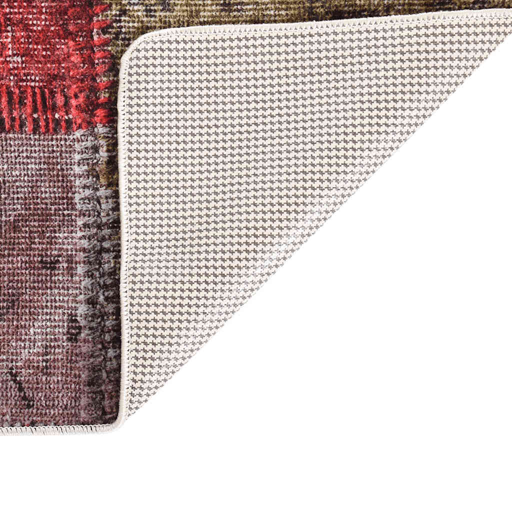 Vidaxl tapis lavable Anti-slip patchwork 190x300 cm multicolore