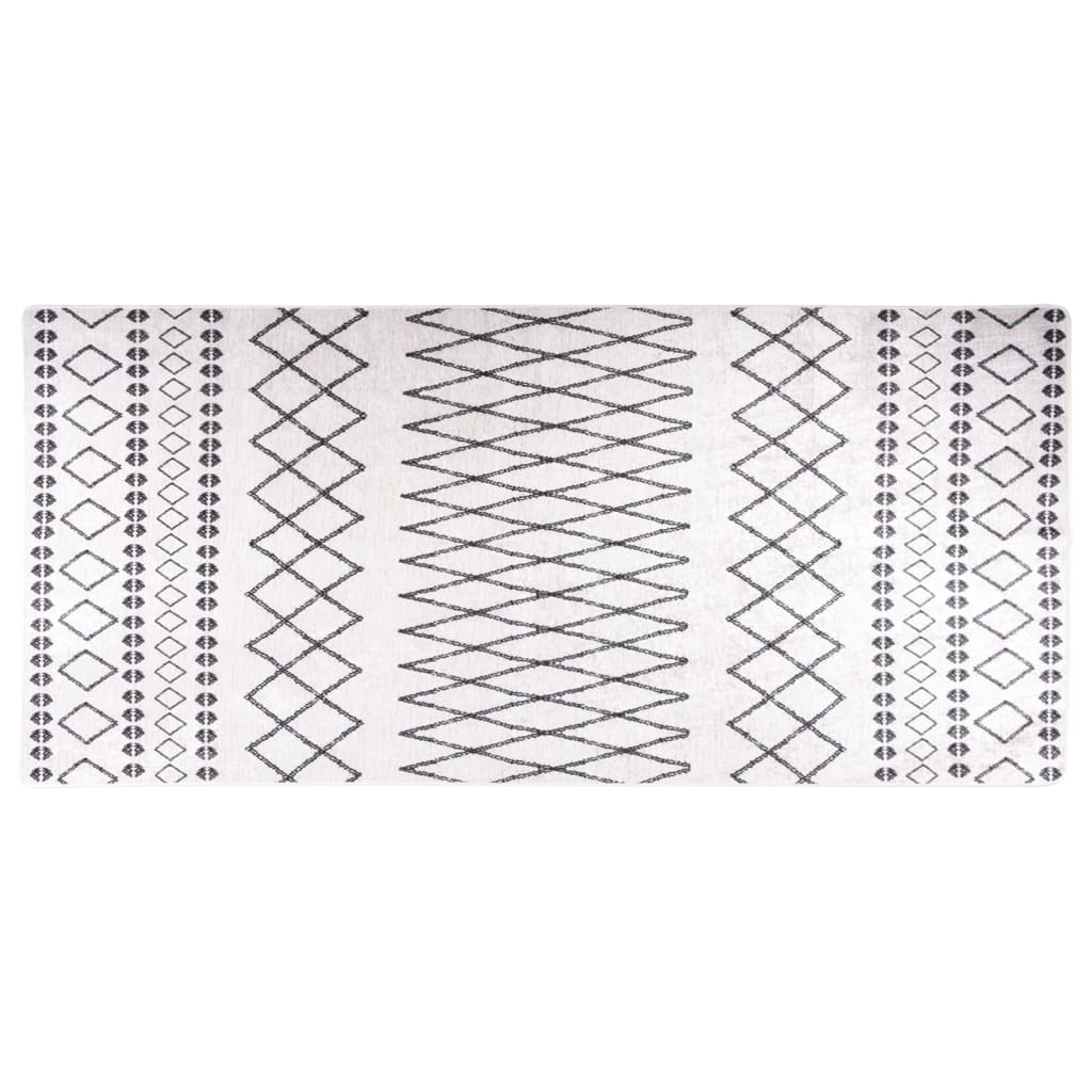 Tapis vidaxl Anti-slip 80x300 cm noir et blanc